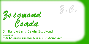 zsigmond csada business card